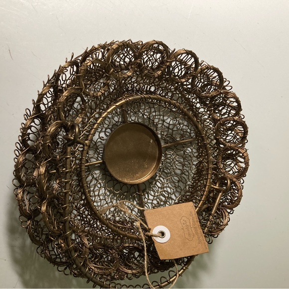 Mud Pie Small Brass Collapsible Lantern, Circle - Picture 6 of 6